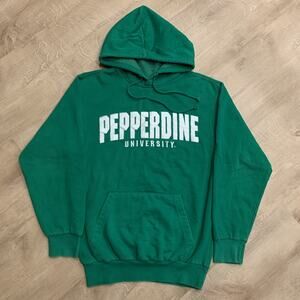Pepperdine University Waves Hoodie Men's XS Green Sweatshirt Malibu CA Pullover